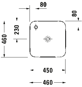 Duravit Cape Cod DuraCeram Çanak Lavabo 46cm 234046 - 3