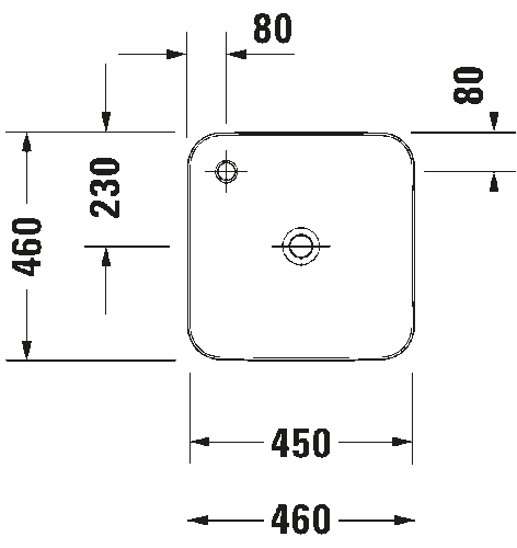 Duravit Cape Cod DuraCeram Çanak Lavabo 46cm 234046 - 3