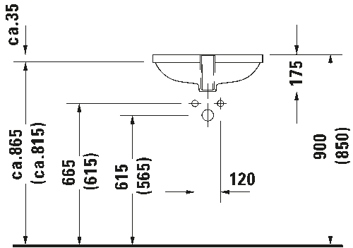 Duravit D-Code Tezgah Altı Lavabo 49cm 0338490000 - 2