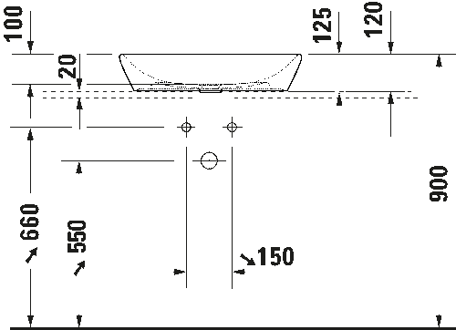 Duravit D-Neo Çanak Lavabo 60cm 2372600070 - 2