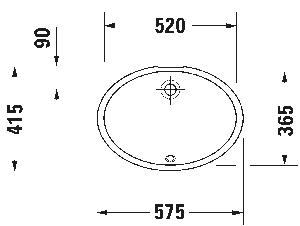 Duravit Dune Tezgah Altı Lavabo 52cm 0481570000 - 2