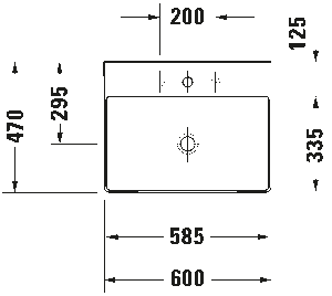 Duravit DuraSquare DuraCeram Lavabo 60cm 235360 - 3