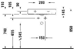 Duravit DuraSquare DuraCeram Lavabo 60cm 235360 - 4