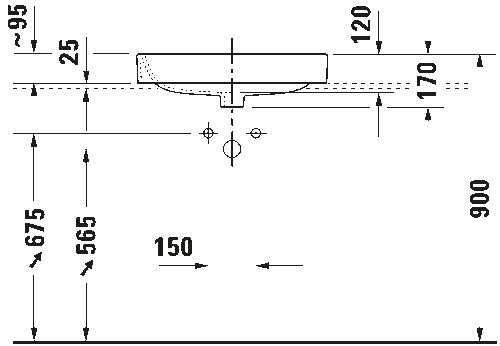 Duravit Happy D.2 Tezgah Üstü Lavabo 60cm 231560 - 2