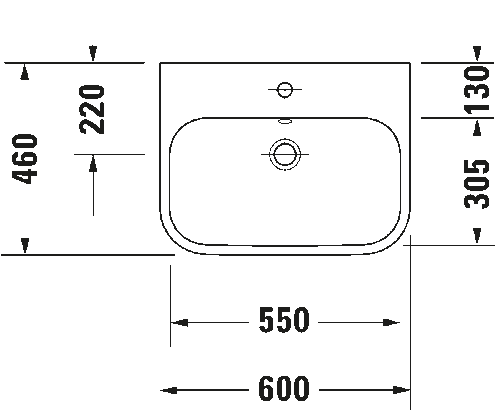 Duravit Happy D.2 Tezgah Üstü Lavabo 60cm 231560 - 3