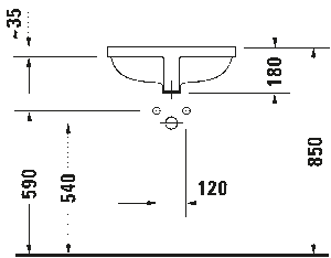 Duravit Starck 3 Tezgah Altı Lavabo 49cm 0305490000 - 2