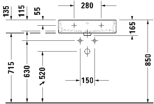 Duravit Vero Air Tezgahüstü Lavabo 60cm 235060 - 3