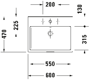 Duravit Vero Air Tezgahüstü Lavabo 60cm 235060 - 4