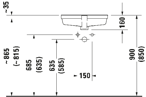 Duravit Vero Tezgah Altı Lavabo 49cm 0330480000 - 3