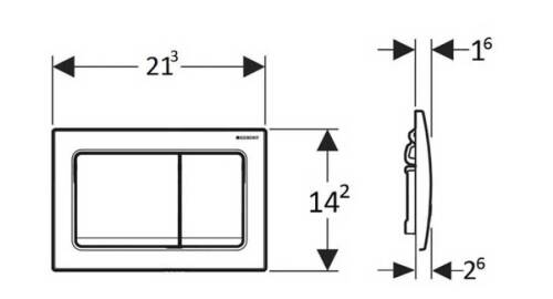 Geberit Alpha30 Kumanda Kapağı Mat SiyahKrom 115.055.QC.1 - 2