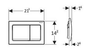 Geberit Alpha30 Kumanda Kapağı Pirinç 115.055.QE.1 - 2