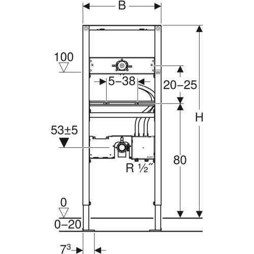 Geberit Ankastre Lavabo Bataryası için Duofix Montaj Elemanı 111.560.00.1 - 2