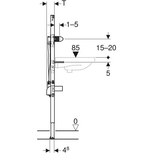 Geberit Ankastre Lavabo Bataryası için Duofix Montaj Elemanı 111.560.00.1 - 3