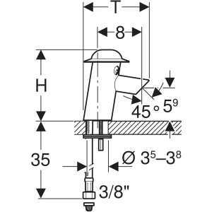 Geberit Bambini Fotoselli Batarya Elektrikli Parlak Krom 116.209.21.1 - 2