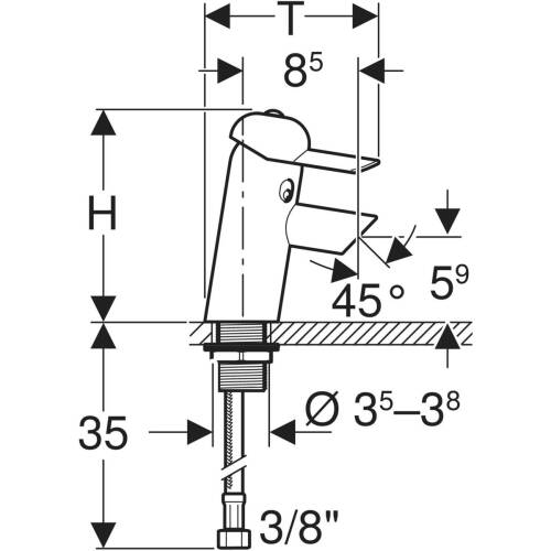 Geberit Bambini Lavabo Bataryası Karmin Kırmızısı ve Turuncu 116.207.FY.1 - 2