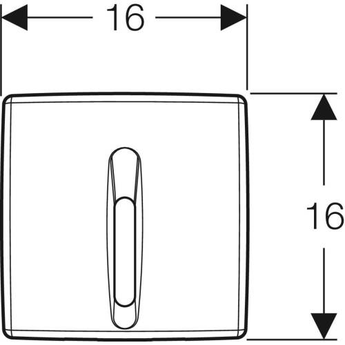 Geberit Basic Pisuvar Fotoselli Kumanda Kapağı Mat Krom 115.817.46.5 - 3