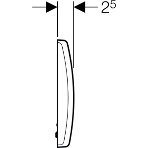 Geberit Basic Pisuvar Fotoselli Kumanda Kapağı Mat Krom 115.817.46.5 - 5