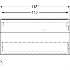 Geberit iCon lavabo dolabı, çift çekmeceli, 120cm Amerikan Ceviz - 4