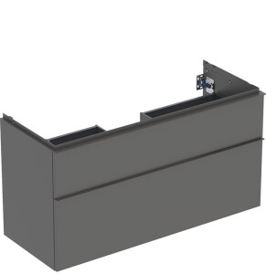 Geberit iCon lavabo dolabı, çift çekmeceli, 120cm Mat Antrasit - 1