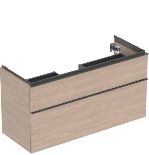 Geberit iCon lavabo dolabı, çift çekmeceli, 120cm Meşe - 1