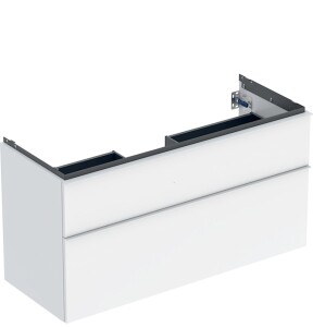 Geberit iCon lavabo dolabı, çift çekmeceli, 120cm Parlak Beyaz - 1