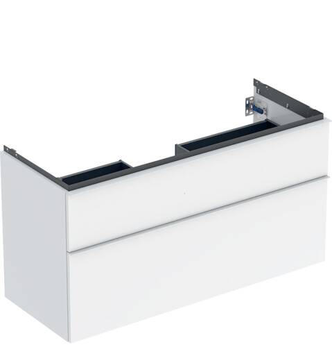 Geberit iCon lavabo dolabı, çift çekmeceli, 120cm Parlak Beyaz - 1