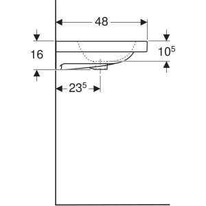 Geberit iCon Light etajerli lavabo, batarya delikli, 90cm 501.840.00.1 - 4