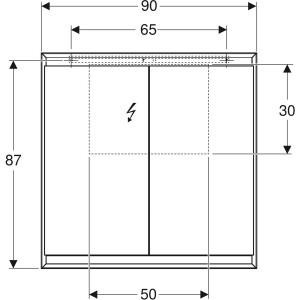 Geberit One Aynalı Dolap, Comfortlight Özellikli 90X90 cm 505.813.00.2 - 3