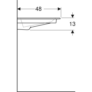 Geberit ONE CleanDrain etajerli lavabo, 120cm, batarya delikli 505.017.00.1 - 4