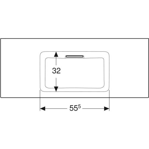 Geberit ONE CleanDrain etajerli lavabo, 120cm, batarya deliksiz 505.016.00.1 - 2