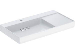 Geberit ONE CleanDrain, sağ etajerli lavabo, 90cm, batarya delikli 505.039.00.1 - 1