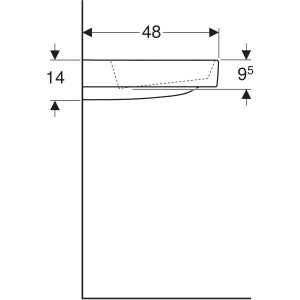 Geberit ONE CleanDrain, sağ etajerli lavabo, 90cm, batarya deliksiz 505.042.00.1 - 4