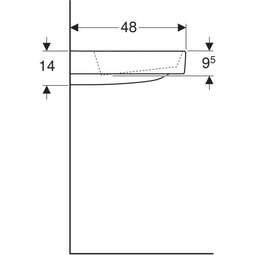 Geberit ONE CleanDrain, sağ etajerli lavabo, 90cm, batarya deliksiz 505.042.00.1 - 4