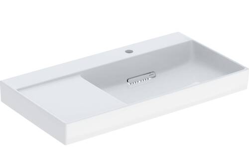 Geberit ONE CleanDrain, sol etajerli lavabo, 90cm, batarya delikli 505.043.00.1 - 1