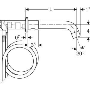 Geberit OneE Ankastre Lavabo Bataryası 20,5cm Gaga 116.464.21.1 - 3