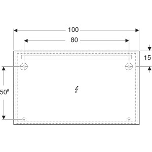 Geberit Option Ayna, Üstten Aydınlatma, 120 cm 502.810.00.1 - 2