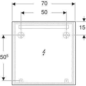 Geberit Option Ayna, Üstten Aydınlatma, 70 cm 502.806.00.1 - 2