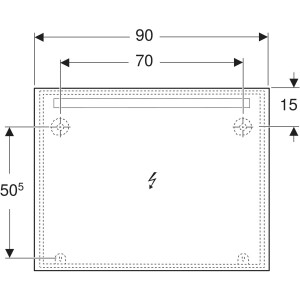 Geberit Option Ayna, Üstten Aydınlatma, 90 cm 502.808.00.1 - 2