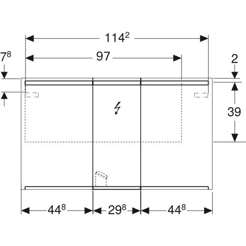 Geberit Option Aynalı Dolap, 120X70 cm 500.207.00.1 - 3