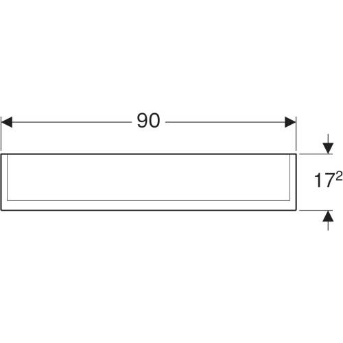 Geberit Option Plus Aynalı Ve Aydınlatmalı Dolap, 90X70 cm 500.594.00.1 - 2