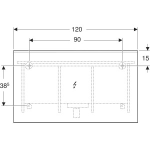 Geberit Option Plus Doğrudan Ve Dolaylı Aydınlatmalı Ayna, 120 cm 502.785.00.1 - 2