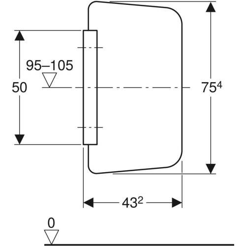 Geberit Pisuvar Arabölmesi Beyaz/Cam 115.211.TD.1 - 3