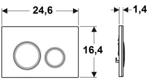 Geberit Sigma21 Kumanda kapağı Ahşap/SiyahKrom 115.651.JX.1 - 2