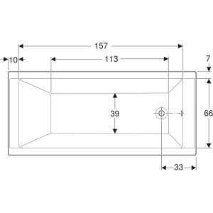 Geberit Supero Dikdörtgen Küvet Ayaklı 100 x 80cm 554.104.01.1 - 3