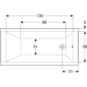 Geberit Supero Dikdörtgen Küvet Ayaklı 150 x 70cm 554.100.01.1 - 3