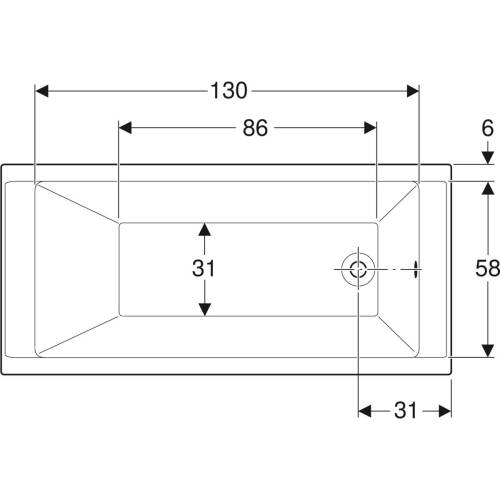 Geberit Supero Dikdörtgen Küvet Ayaklı 150 x 70cm 554.100.01.1 - 3