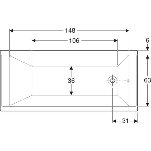 Geberit Supero Dikdörtgen Küvet Ayaklı 170 x 75cm 554.103.01.1 - 3