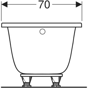 Geberit Tawa Dikdörtgen Küvet Ayaklı 170 x 70 cm 554.120.01.1 - 5