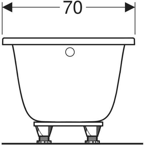 Geberit Tawa Dikdörtgen Küvet Ayaklı 170 x 70 cm 554.120.01.1 - 5