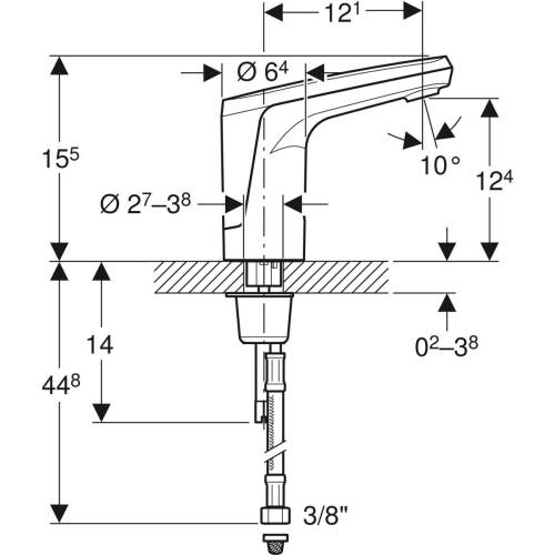 Geberit Type 80 Fotoselli Batarya Çift Su Girişli Elektrikli 116.134.21.1 - 2